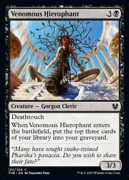 Magic The Gathering Trading Card Game Theros Beyond Death Single Card Common Venomous Hierophant 122 - ToyWiz Magic The Gathering Trading Card Game Theros Beyond Death Single Card Common Venomous Hierophant 122 - ToyWiz