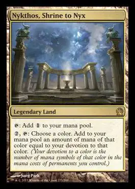 MtG Trading Card Game Theros Rare Foil Nykthos, Shrine to Nyx #223