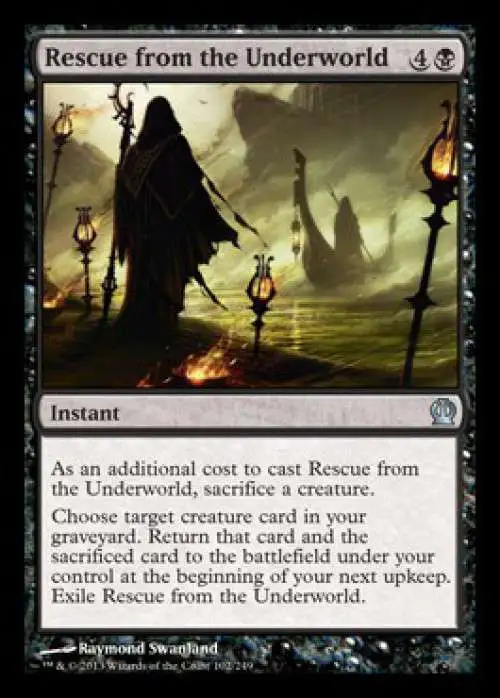 MtG Trading Card Game Theros Uncommon Foil Rescue from the Underworld #102