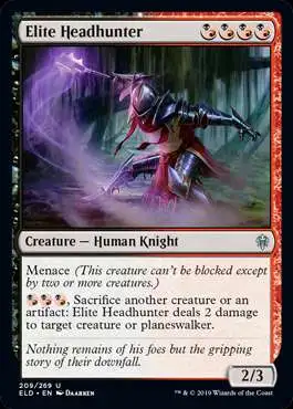 MtG Trading Card Game Throne of Eldraine Uncommon Foil Elite Headhunter #209