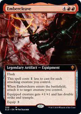 MtG Trading Card Game Throne of Eldraine Mythic Rare Embercleave #359 [Extended Art]