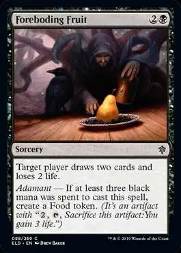 MtG Trading Card Game Throne of Eldraine Common Foreboding Fruit #88