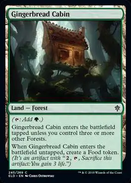 MtG Trading Card Game Throne of Eldraine Common Gingerbread Cabin #245