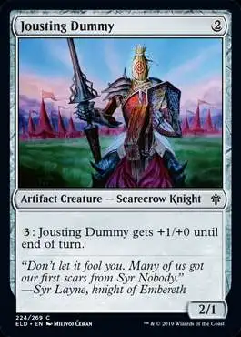 MtG Trading Card Game Throne of Eldraine Common Foil Jousting Dummy #224