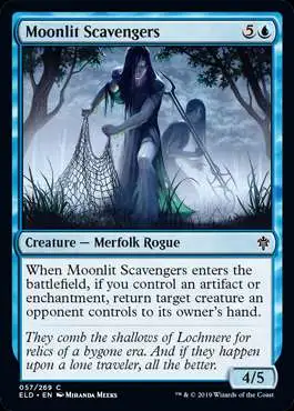 MtG Trading Card Game Throne of Eldraine Common Foil Moonlit Scavengers #57