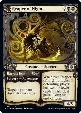 MtG Trading Card Game Throne of Eldraine Common Reaper of Night // Harvest Fear #289 [Showcase]