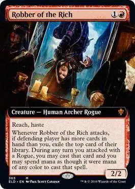MtG Trading Card Game Throne of Eldraine Mythic Rare Robber of the Rich #365 [Extended Art]