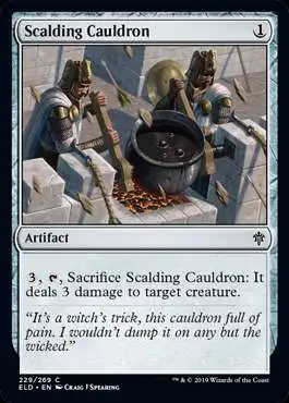 MtG Trading Card Game Throne of Eldraine Common Scalding Cauldron #229