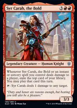 MtG Trading Card Game Throne of Eldraine Uncommon Syr Carah, the Bold #145