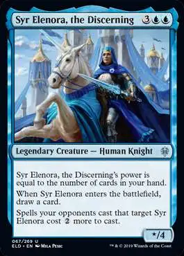 MtG Trading Card Game Throne of Eldraine Uncommon Syr Elenora, the Discerning #67