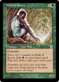MtG Trading Card Game Time Spiral Timeshifted Timeshifted Wall of Roots #89