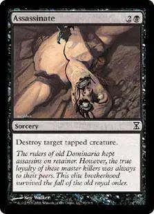 MtG Trading Card Game Time Spiral Common Assassinate #95