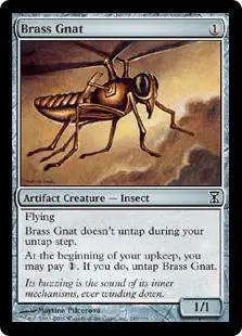 MtG Trading Card Game Time Spiral Common Brass Gnat #249