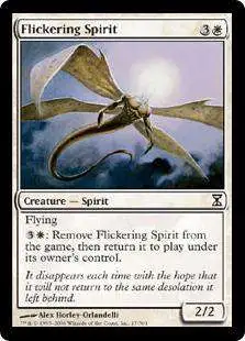 MtG Trading Card Game Time Spiral Common Flickering Spirit #17