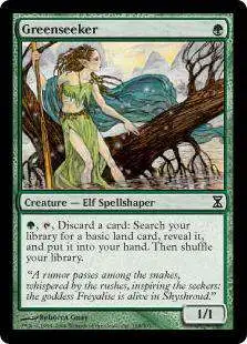 MtG Trading Card Game Time Spiral Common Greenseeker #198