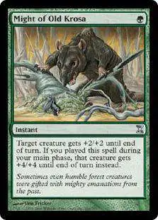 MtG Trading Card Game Time Spiral Uncommon Foil Might of Old Krosa #204