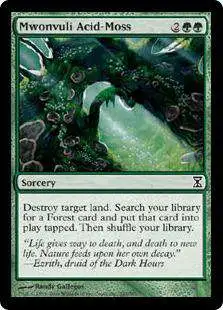 MtG Trading Card Game Time Spiral Common Mwonvuli Acid-Moss #207