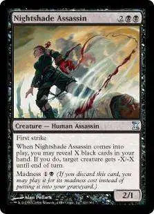 MtG Trading Card Game Time Spiral Uncommon Nightshade Assassin #121