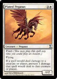 MtG Trading Card Game Time Spiral Uncommon Plated Pegasus #34