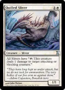MtG Trading Card Game Time Spiral Uncommon Quilled Sliver #37