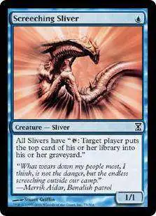 MtG Trading Card Game Time Spiral Common Screeching Sliver #75