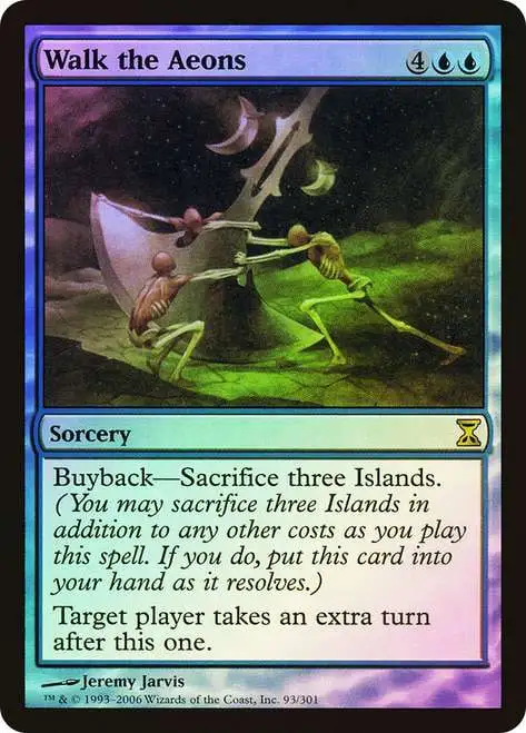 MtG Trading Card Game Time Spiral Rare Foil Walk the Aeons #93