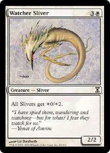 MtG Trading Card Game Time Spiral Common Watcher Sliver #45