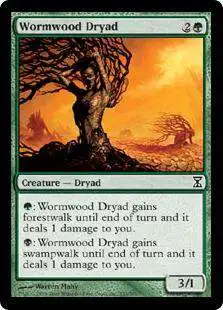 MtG Trading Card Game Time Spiral Common Wormwood Dryad #233