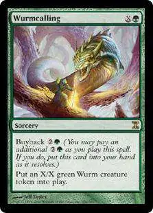 MtG Trading Card Game Time Spiral Rare Wurmcalling #234