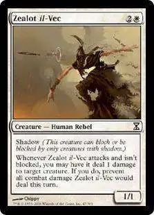 MtG Trading Card Game Time Spiral Common Zealot il-Vec #47