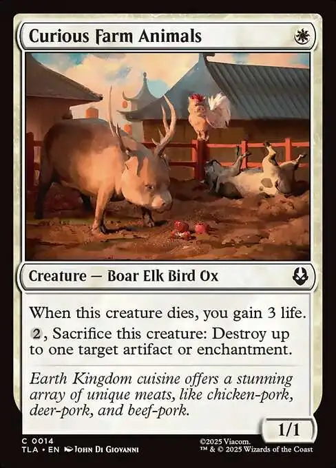 Magic The Gathering Avatar the Last Airbender Single Card Common Curious Farm Animals 14 - ToyWiz Magic The Gathering Avatar the Last Airbender Single Card Common Curious Farm Animals 14 - ToyWiz