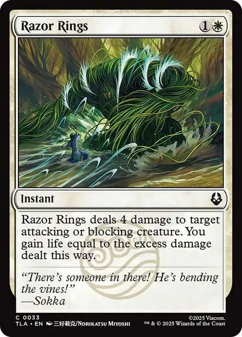 Magic The Gathering Avatar the Last Airbender Single Card Common Razor  Rings 33 - ToyWiz