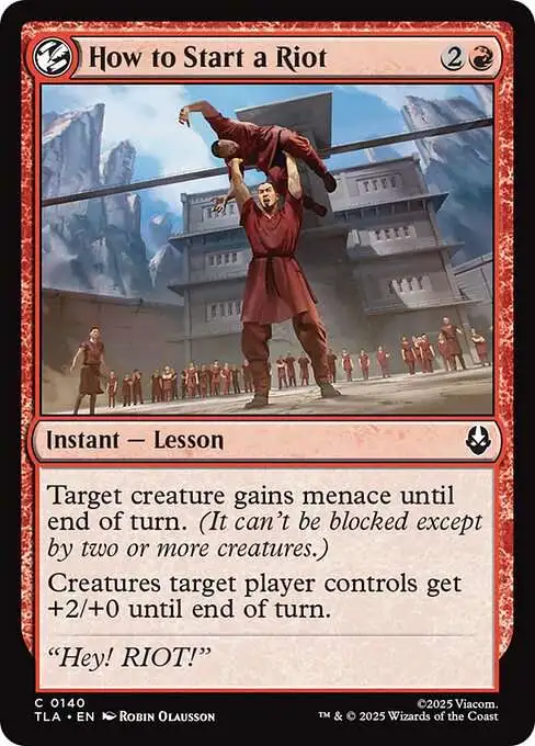 MtG Avatar the Last Airbender Common How to Start a Riot #140
