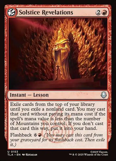 Magic The Gathering Avatar the Last Airbender Single Card Uncommon Solstice  Revelations 153 - ToyWiz