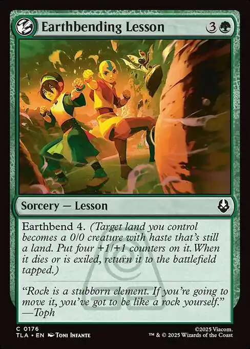 MtG Avatar the Last Airbender Common Earthbending Lesson #176
