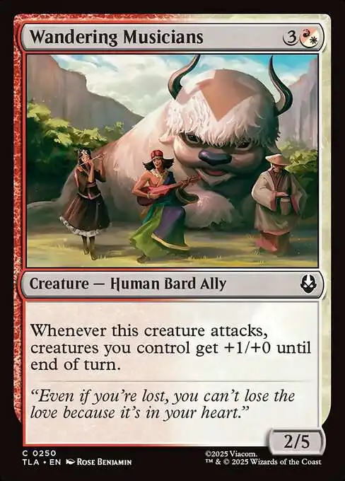 MtG Avatar the Last Airbender Common Wandering Musicians #250