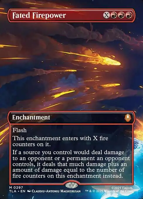 MtG Avatar the Last Airbender Mythic Rare Fated Firepower #297 [Borderless Scene Book 1]