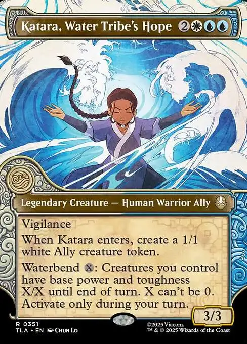 Magic The Gathering Avatar the Last Airbender Single Card Rare Katara,  Water Tribes Hope 351 Elemental Frame FOIL - ToyWiz
