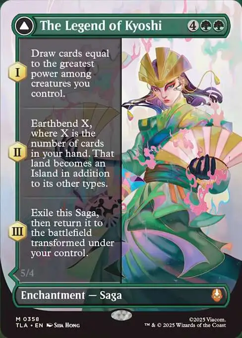 Magic The Gathering Avatar the Last Airbender Single Card Mythic Rare The  Legend of Kyoshi Avatar Kyoshi 358 Borderless Double-Faced Saga FOIL -  ToyWiz