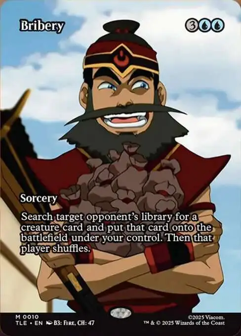 mtg cards like bribery Magic The Gathering Avatar the Last Airbender Single Card Mythic Rare  Bribery 10 Borderless Source Material