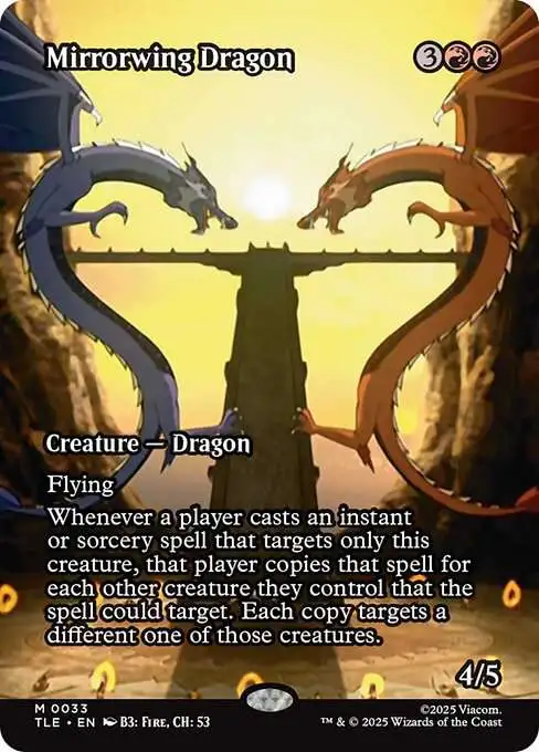 Magic The Gathering Avatar the Last Airbender Single Card Mythic Rare Mirrorwing Dragon 33 Borderless Source Material - ToyWiz Magic The Gathering Avatar the Last Airbender Single Card Mythic Rare Mirrorwing Dragon 33 Borderless Source Material - ToyWiz