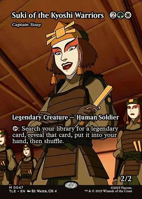 MtG Avatar the Last Airbender Mythic Rare Suki of the Kyoshi Warriors // #47 [Borderless Source Material]