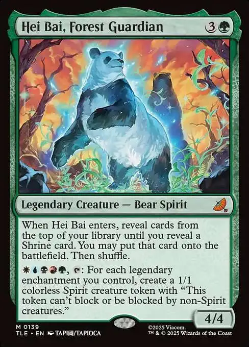 Magic The Gathering Avatar the Last Airbender Single Card Mythic Rare Hei  Bai, Forest Guardian 139 Jumpstart - ToyWiz