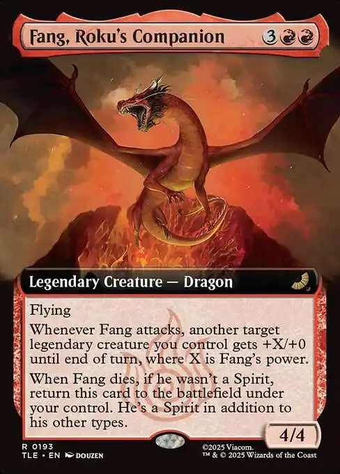 Magic The Gathering Avatar the Last Airbender Single Card Rare Fang, Rokus Companion 193 Jumpstart Extended Art - ToyWiz Magic The Gathering Avatar the Last Airbender Single Card Rare Fang, Rokus Companion 193 Jumpstart Extended Art - ToyWiz