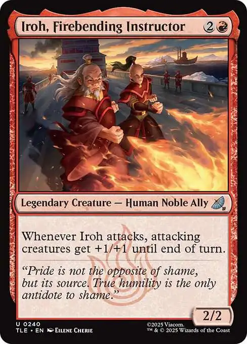 MtG Avatar the Last Airbender Uncommon Iroh, Firebending Instructor #240 [Jumpstart]