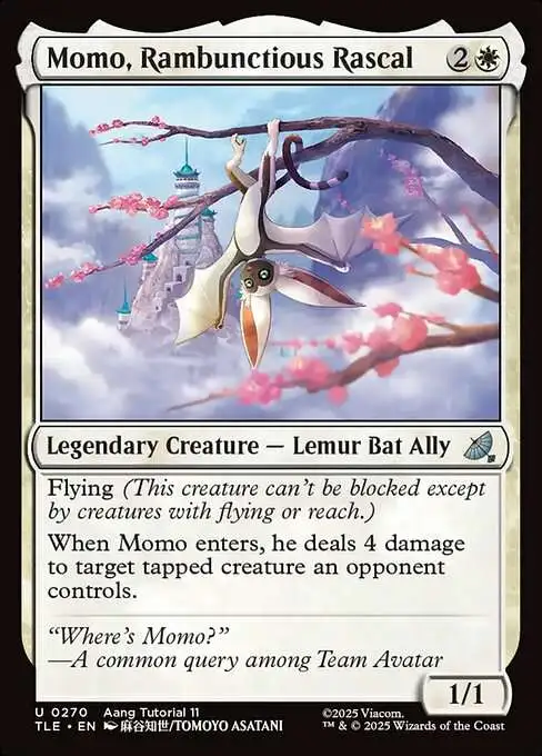 MtG Avatar the Last Airbender Uncommon Momo, Rambunctious Rascal #270 [Tutorial]