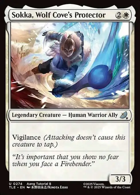 MtG Avatar the Last Airbender Uncommon Sokka, Wolf Cove's Protector #274 [Tutorial]