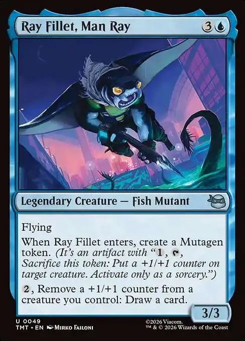 Magic The Gathering Teenage Mutant Ninja Turtles Single Card Uncommon Ray  Fillet, Man Ray 49 - ToyWiz