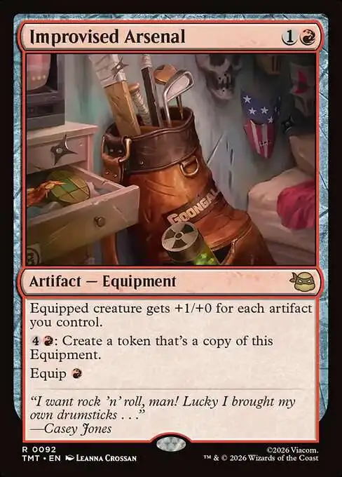 Magic The Gathering Teenage Mutant Ninja Turtles Single Card Rare  Improvised Arsenal 92 - ToyWiz