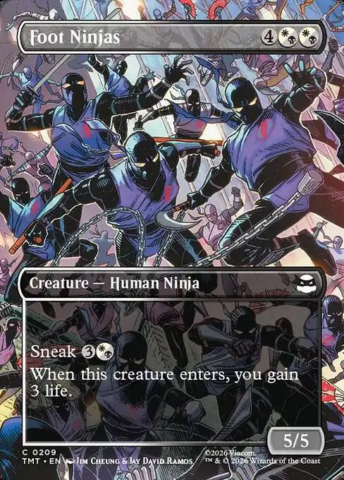 MtG Teenage Mutant Ninja Turtles Common Foot Ninjas #209 [Borderless Scene]